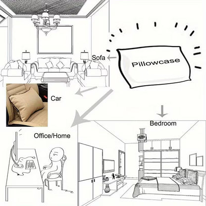 2-pack, Romantic Couple Cartoon Polyester Single - sided Pillowcases